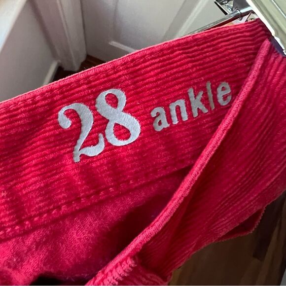 J. Crew | Toothpick red corduroy ankle pants 28 - Picture 4 of 6